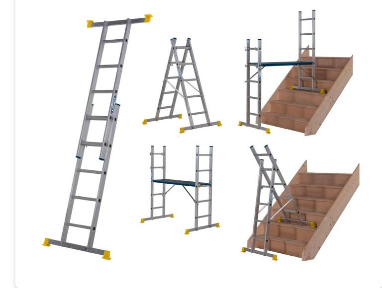 Werner 5-in-1 Combination Ladder , 150kg Max Weight, DIY Builder Step