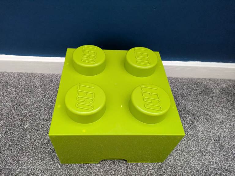 Lime Green Lego Storage Box (4 stud)