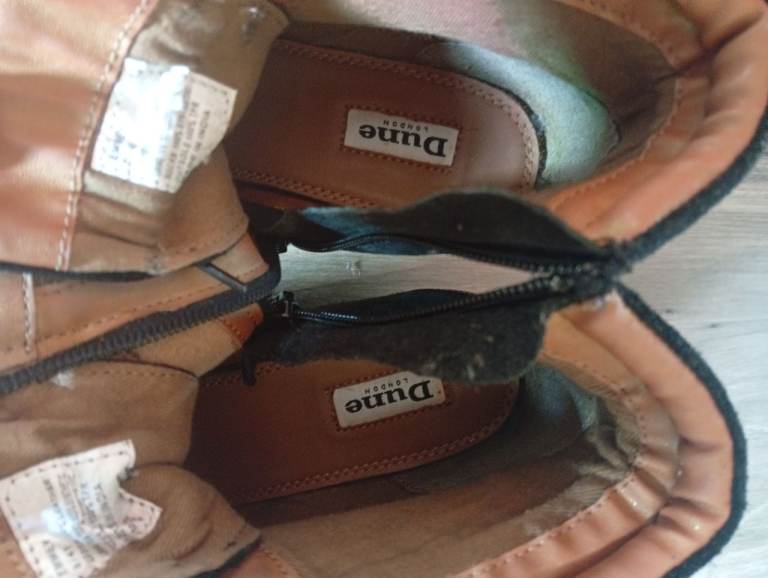 Dune London Black Leather Boots – Good Condition