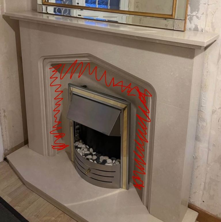 Marble fire place