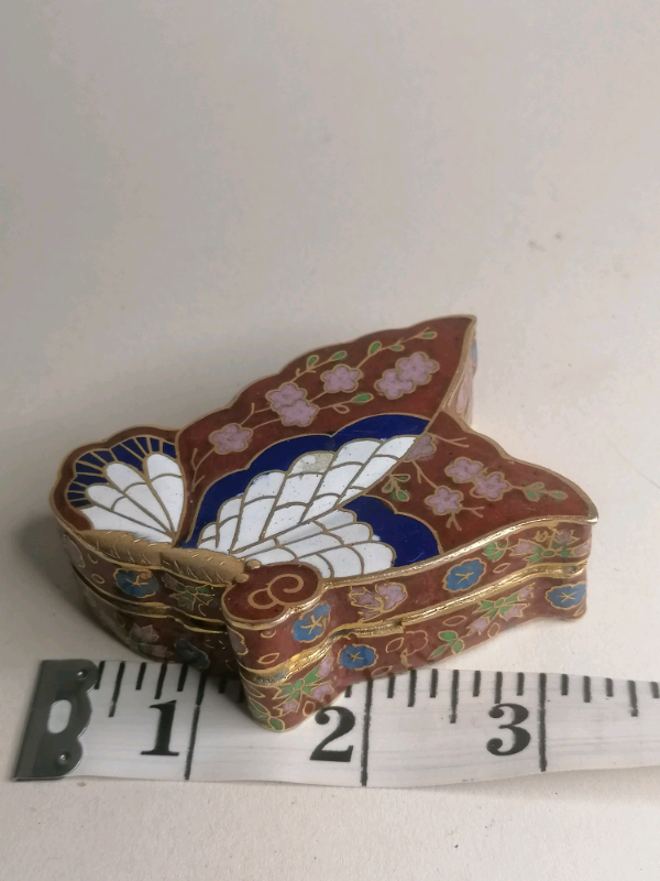 Vintage butterfly Jewellery box. 