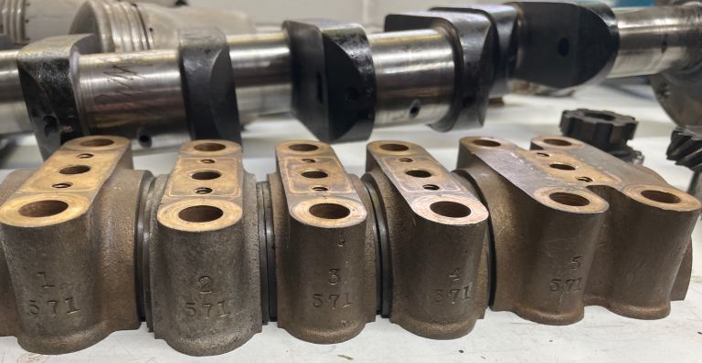 1920's Bentley 3 Litre Pistons, Conrods and Crankshaft