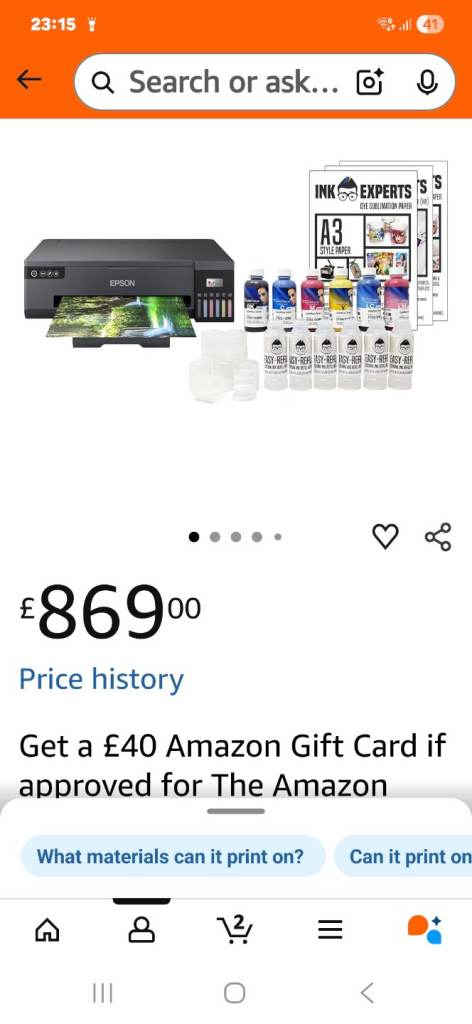 Epson  printer et18100 sublimation bundle relisted due to timewasters