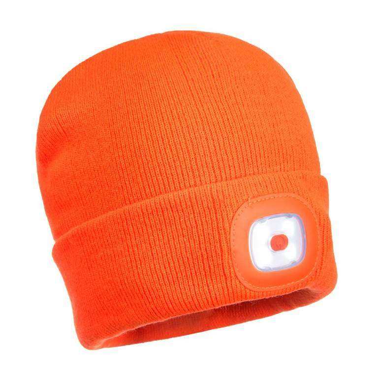 Portwest Beanie LED Twin Head Light USB Rechargeable B028