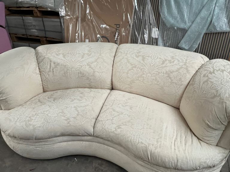 Curved Cream Sofa