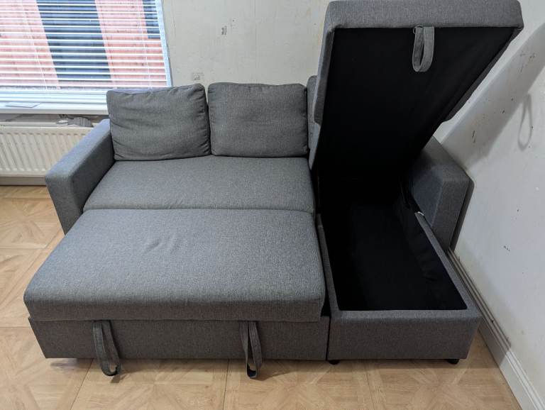 Corner sofa bed with storage
