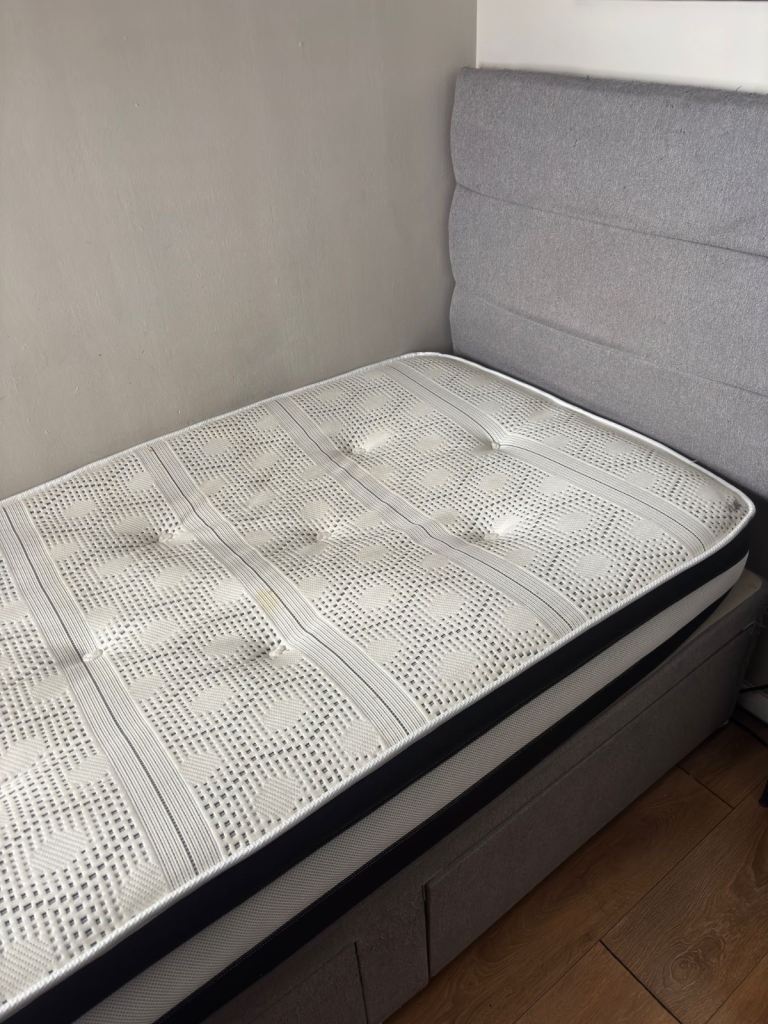 Single Divan Bed and Mattress