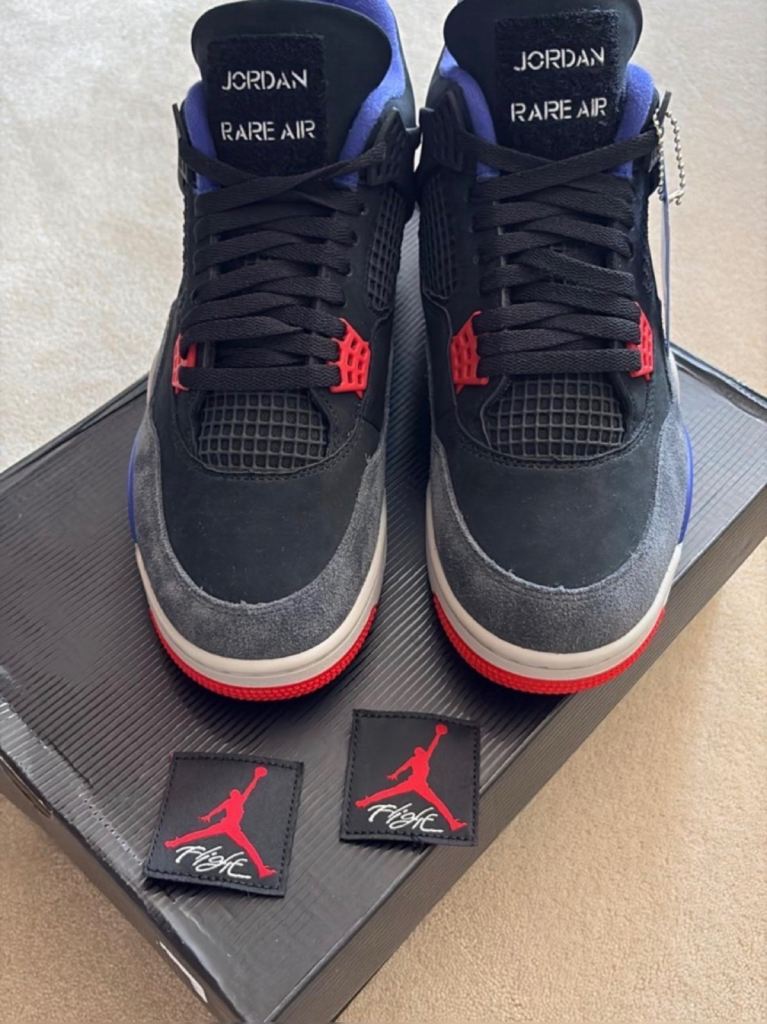 Jordan Rare Air Trainers – Black/Red/Blue, As New