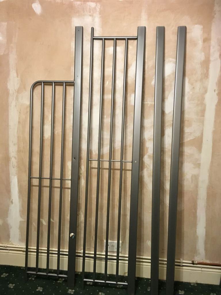 Ikea Svärta single silver loft bed frame - inc. mattress (cabin bed, bunkbed)