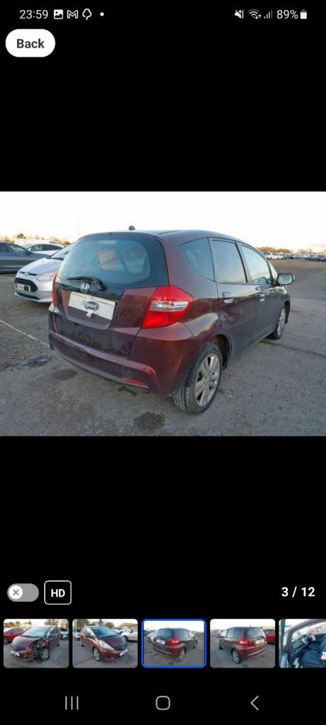 Honda jazz cvt 2012 breaking 