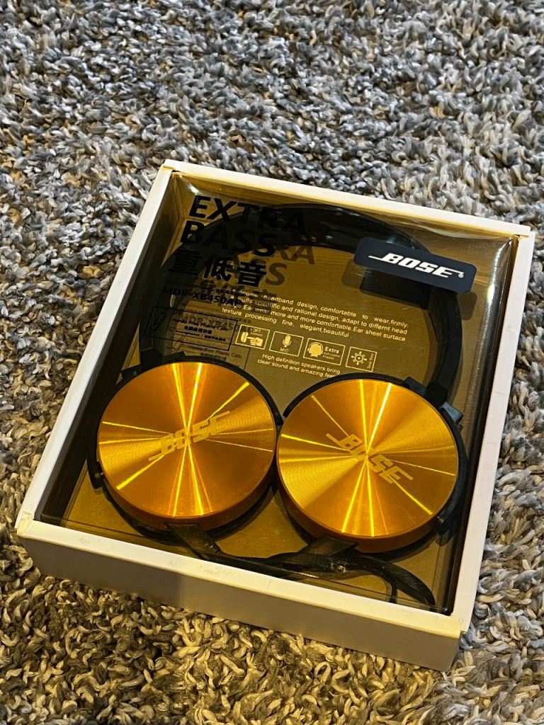 Orange Over-Ear Headphones (Not Genuine Bose)