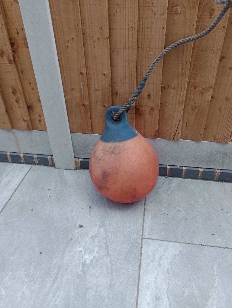 Buoy with Rope - Orange and Blue