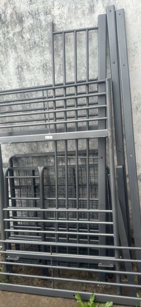 Metal Bunk Bed Frame – Grey, Good Condition