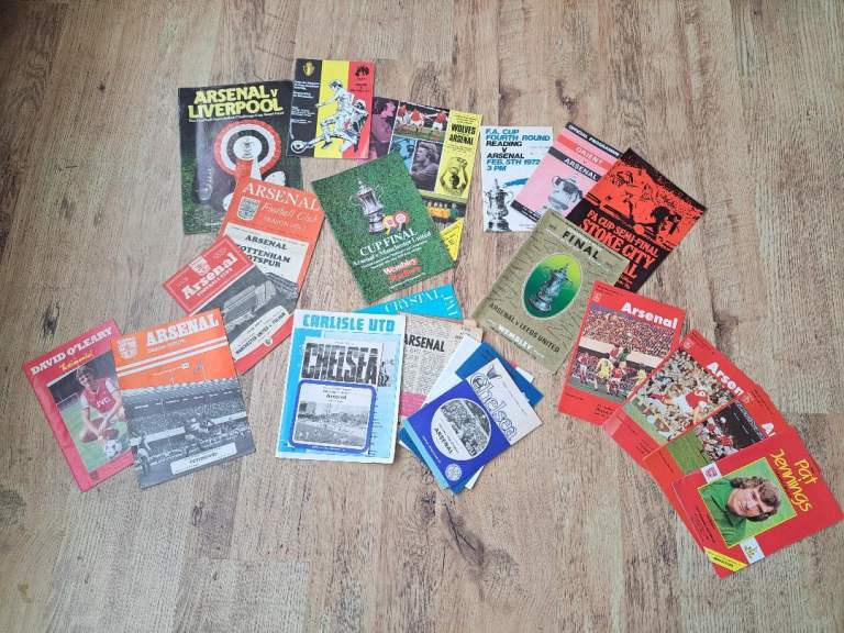 Vintage collection of Arsenal Football Club Programmes. Cup Finals etc. Job lot.