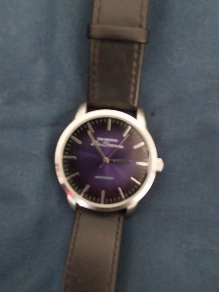 Ben Sherman Large Face Black Leather Strap Watch – Good Condition
