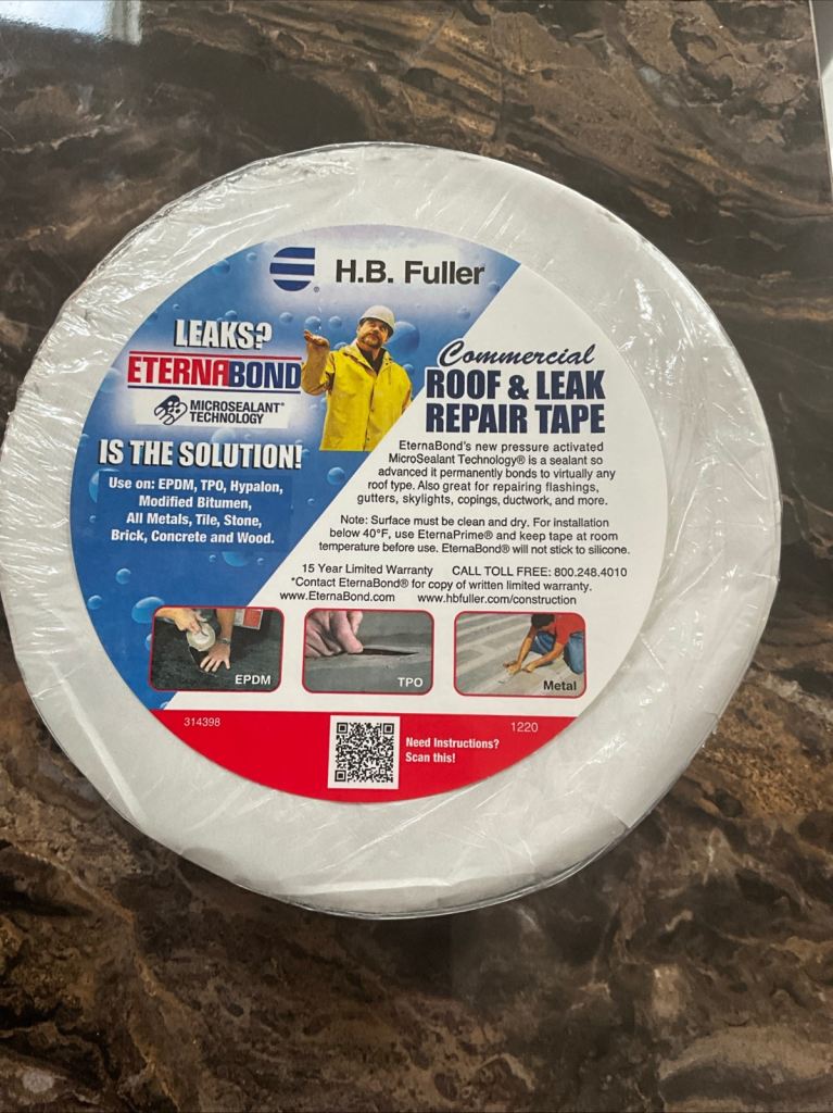 Eternabond roof leak repair tape