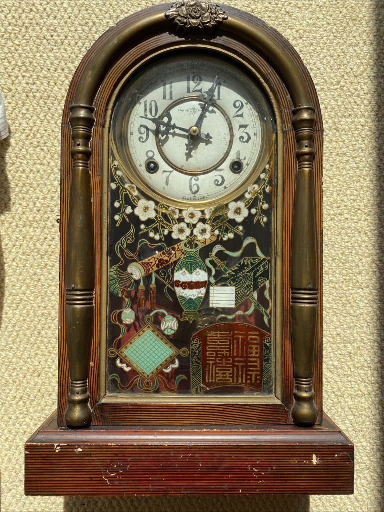  Beautiful Antique Mantle Clock, Early 1900s, Pao Sze Co. Chefoo, CHINA