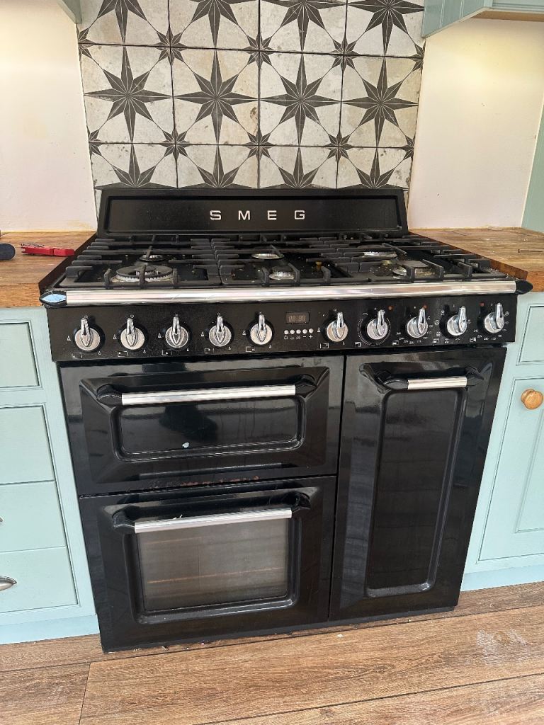 SMEG TR93BL (G) Victoria 90cm Dual Fuel Range Cooker