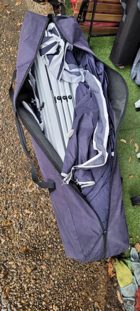 gazebo 3m x 3m still frame 3 sides and top cover good used condition