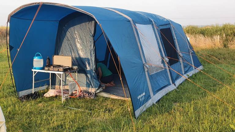 Vango Aether Air 450xl tent. excellent condition - Airbeam tent sleeps four with carpet 