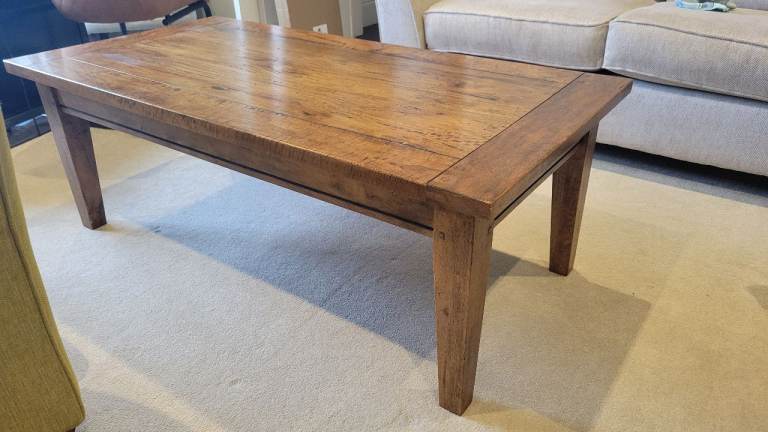 Solid wood rectangle coffee table