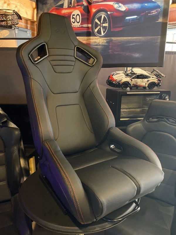 Simoni Racing (Italian Brand) Emerson Universal Car Van Camper Sim Bucket Seat x1 Black Carbon Red