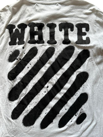 OFF-WHITE MIRROR MIRROR ロングスリーブ Tシャツ Men's Off-White Mirror Mirror Long Sleeve White T-Shirt Size S
