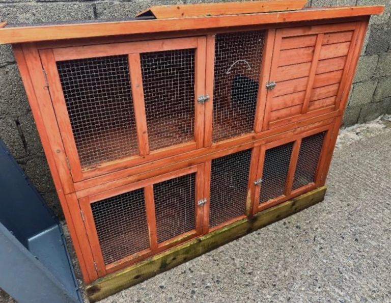 Two rabbit hutches 