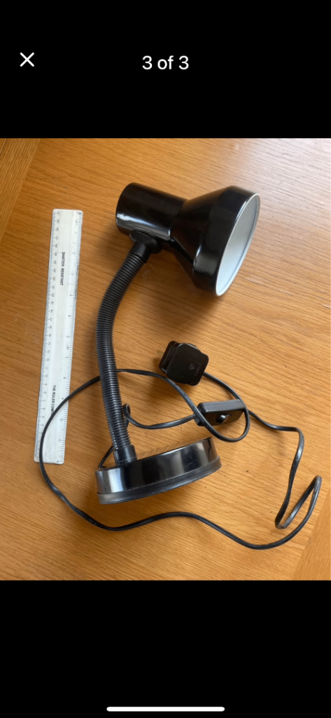 Desk lamp small black adjustable 