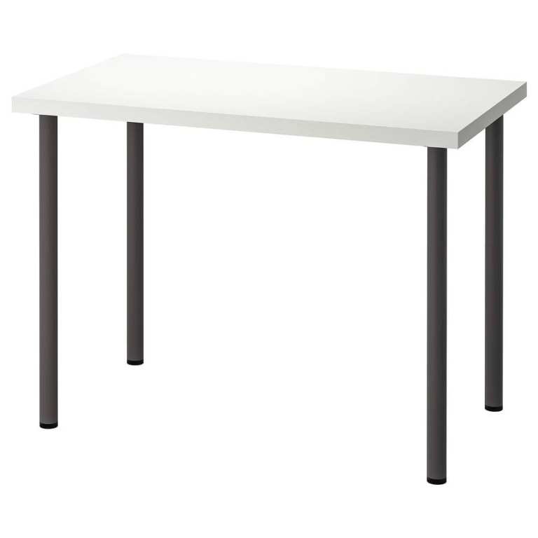 White Computer Desk 100x60cm | Study Desk | Office Table | Gaming Desk | IKEA 