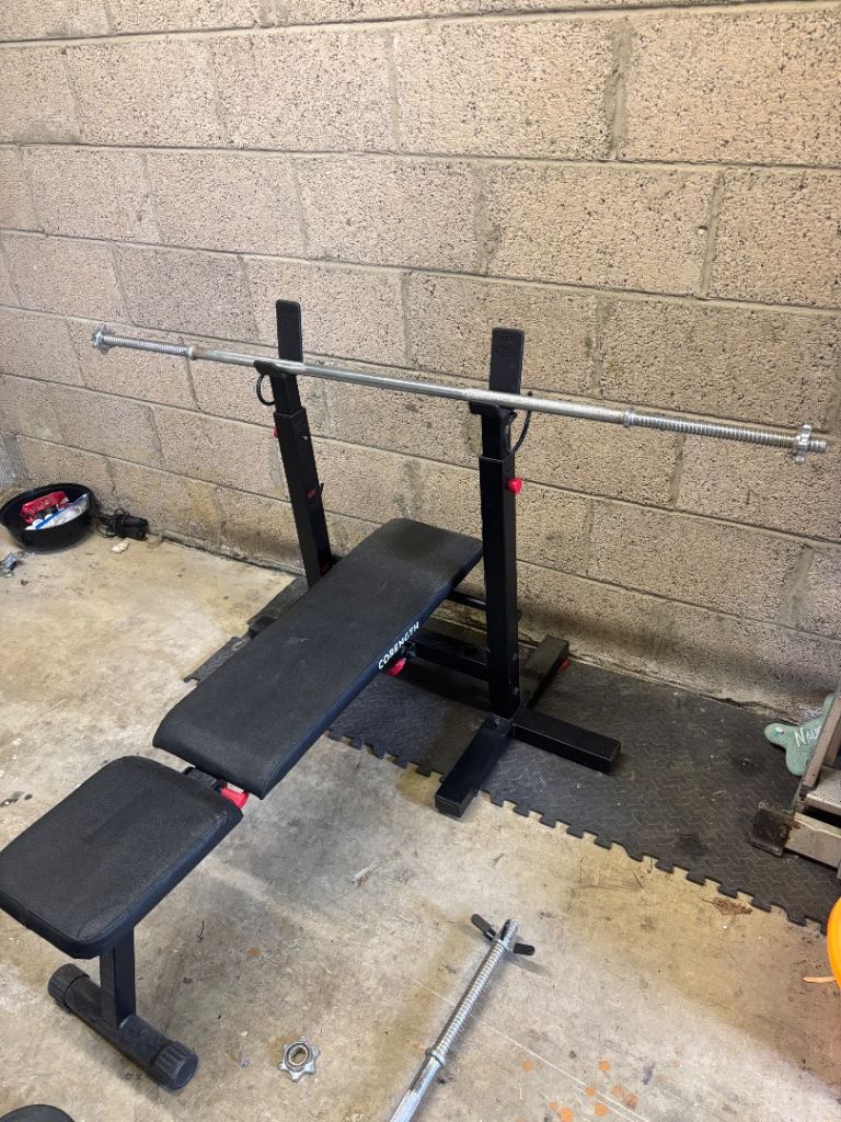 Home gym set up - Bench, Bars & Weights