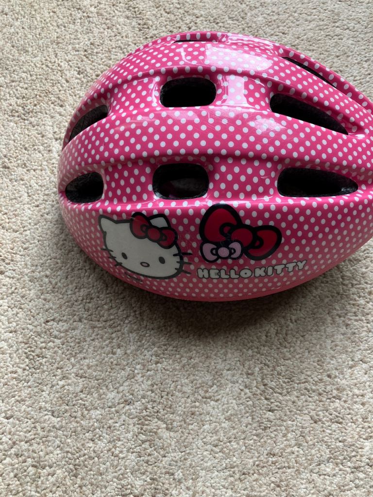 Hello Kitty Kids Bike Helmet – Pink, Good Condition