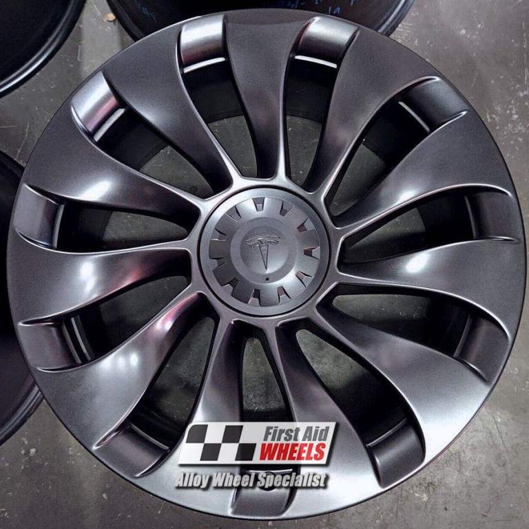 R640GS Swap TESLA Y PERFORMANCE 4x 21'' GENUINE UBERTURBINE SATIN GREY ALLOY WHEELS