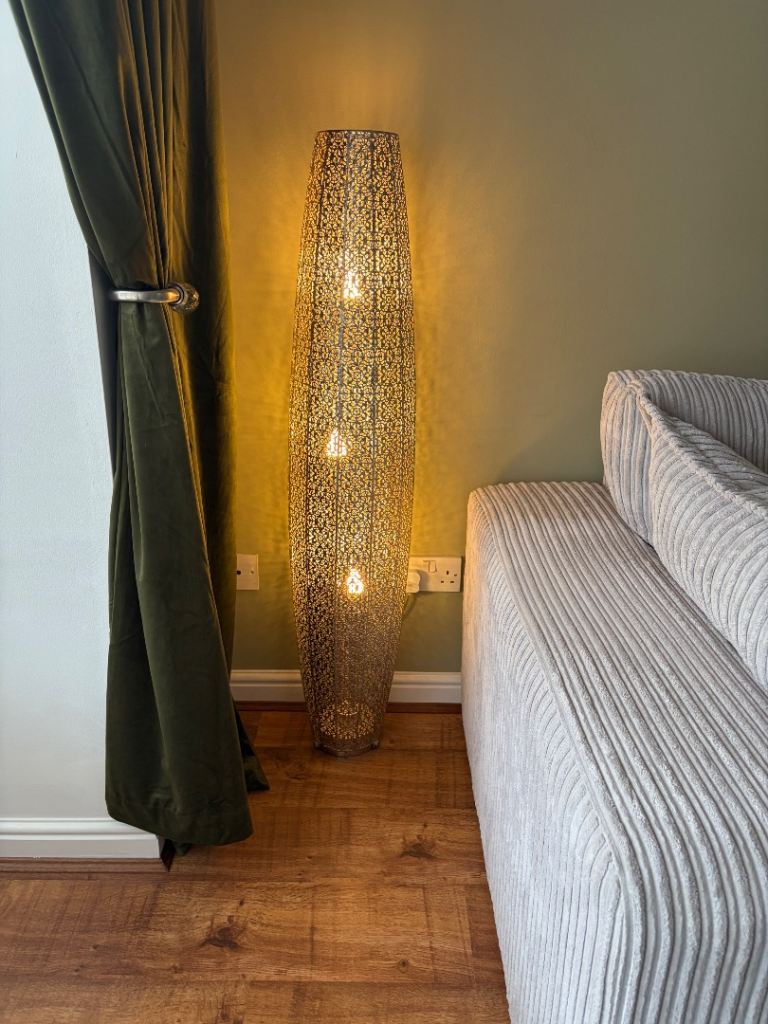 Pair of Large Decorative Metal Floor Lamps by Next 
