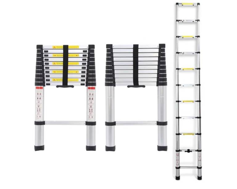 Telescopic ladder 11 Steps 3.2 M,10.5 Ft