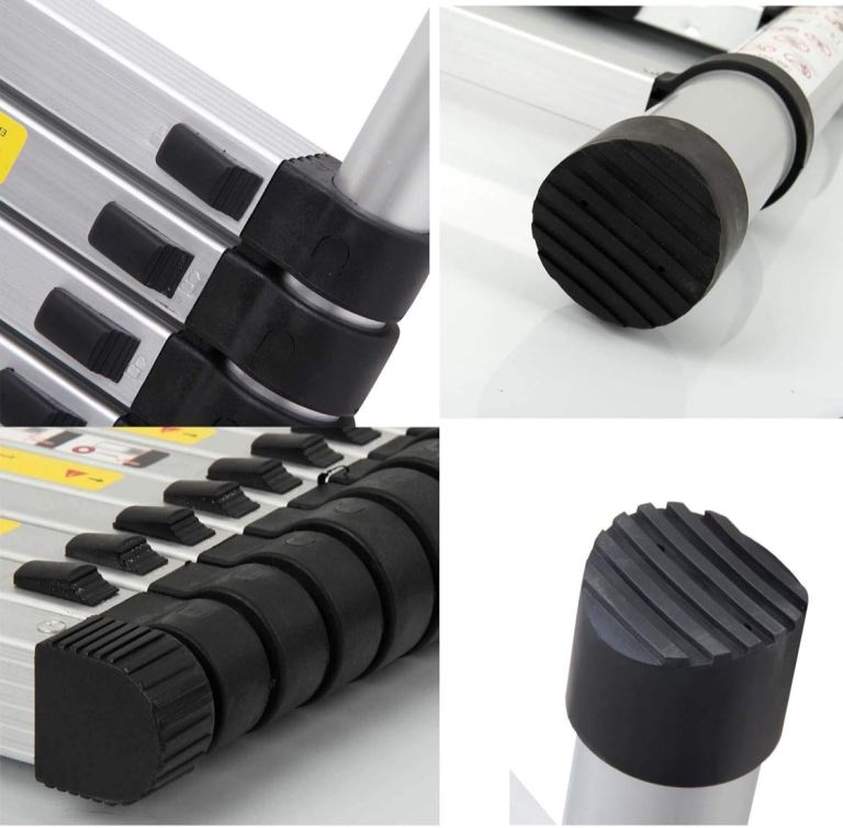 4.4M / 14.4FT Telescopic Ladder, Heavy Duty Aluminum Telescoping 