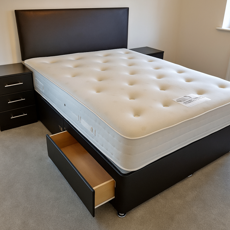 Handmade Divan Bed With Storage Drawers For Single, Small Double, Double, King Size