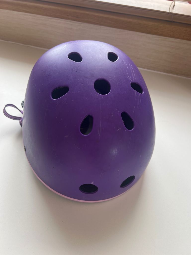 Purple micro bike scooter hat helmet 