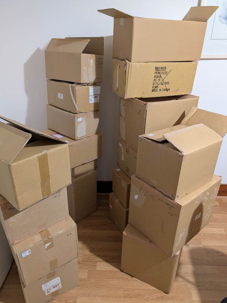 20 assorted double walled cardboard boxes for packing moving mail order etc.