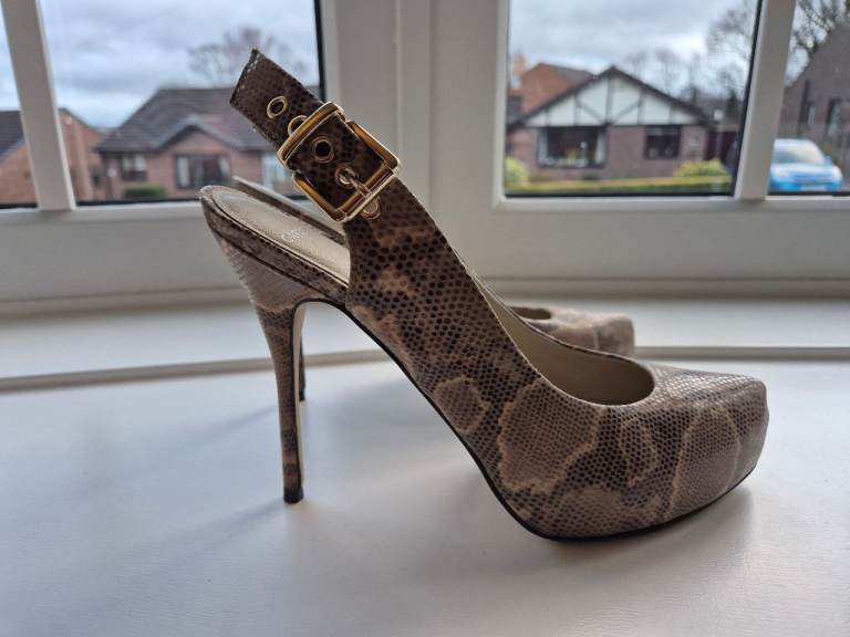 image for CARVELA Designer Snakeskin Print Stiletto Heels. Size 6. Excellent Condition. Only worn 3 times.
