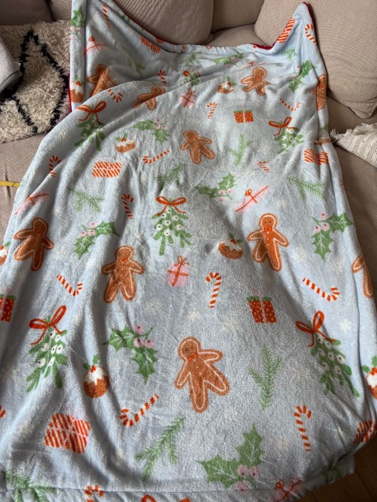 Large fleece Christmas dog blanket 