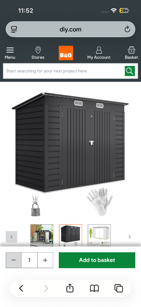 Outdoor shed 8ftx4ft