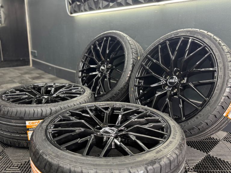 NEW 19” inch Rs v8 Rs3 Rs4 S3 Alloys Wheels Audi A3 5x112 A4 A6 Tt Scirocco Caddy Vw golf r