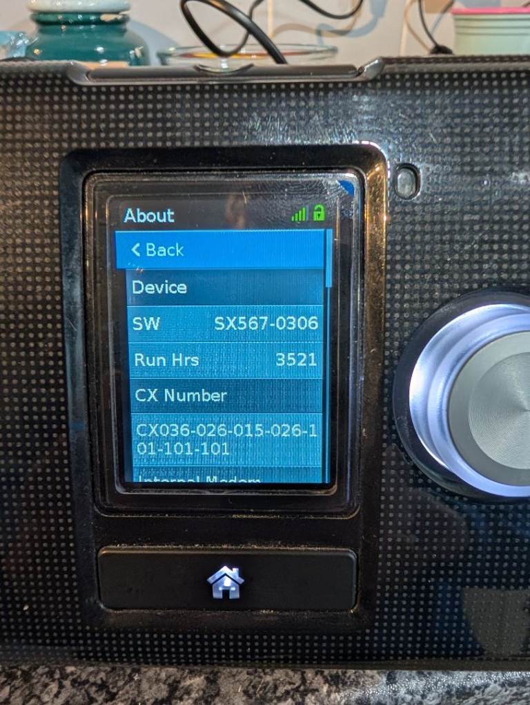 Resmed airsense 10 autoset 3521 hours used