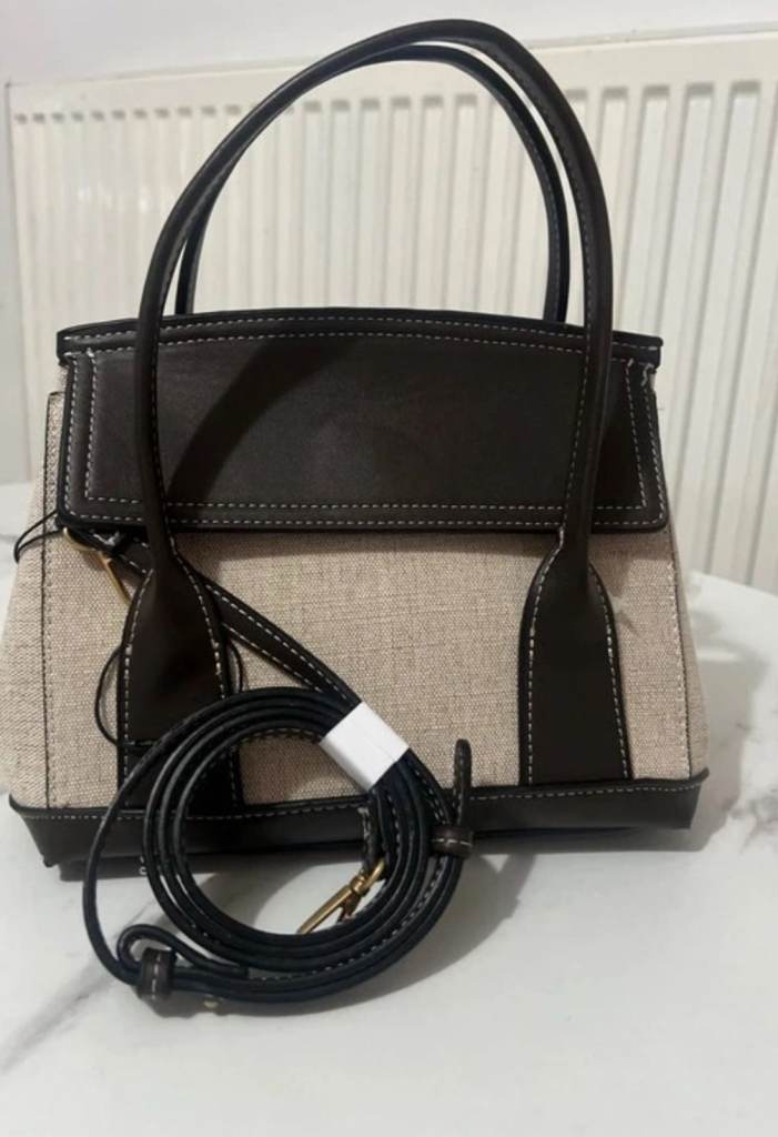 Zara city bag with Detachable crossbody strap