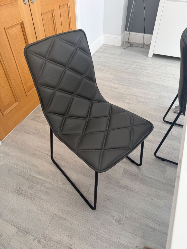 Dwell Modern dark grey Dining Chairs x 4