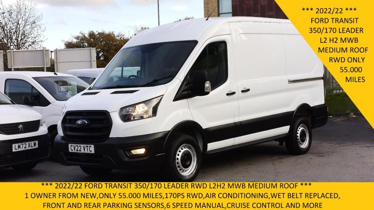 2022 Ford Transit 350/170 LEADER LEADER L2H2 MWB MEDIUM ROOF RWD ONLY 55.000 MILES,AIR CONDIT Pan...