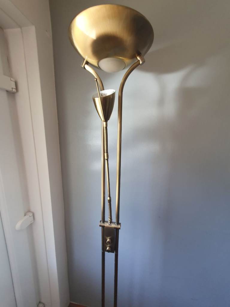 Tall Brass Dimmable Floor Lamp