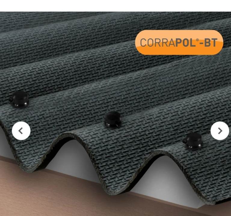 16 x Corrugated Roofing Sheets – Black, NEW