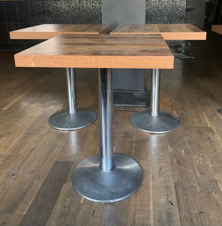 3 x bolero square cafe/bar tables